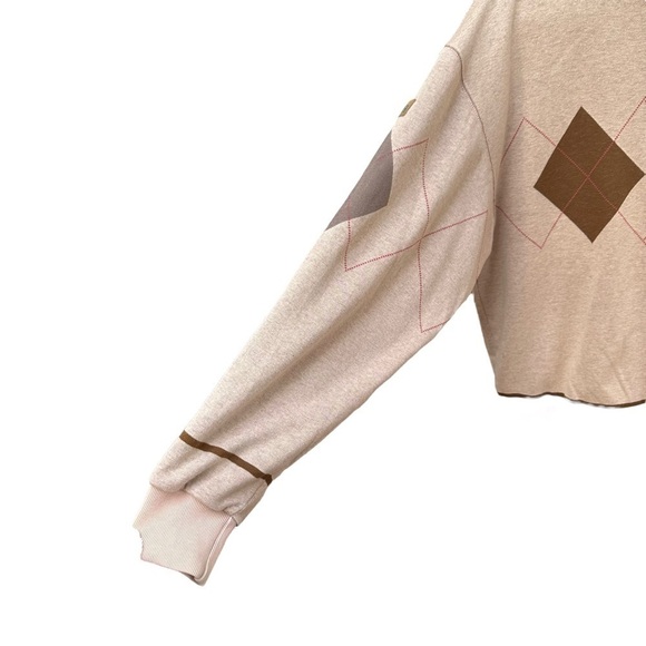 Vintage 90's Etonic Mens Windstopper Sweater Golf Brown Argyle GOR Size Large - Picture 4 of 7